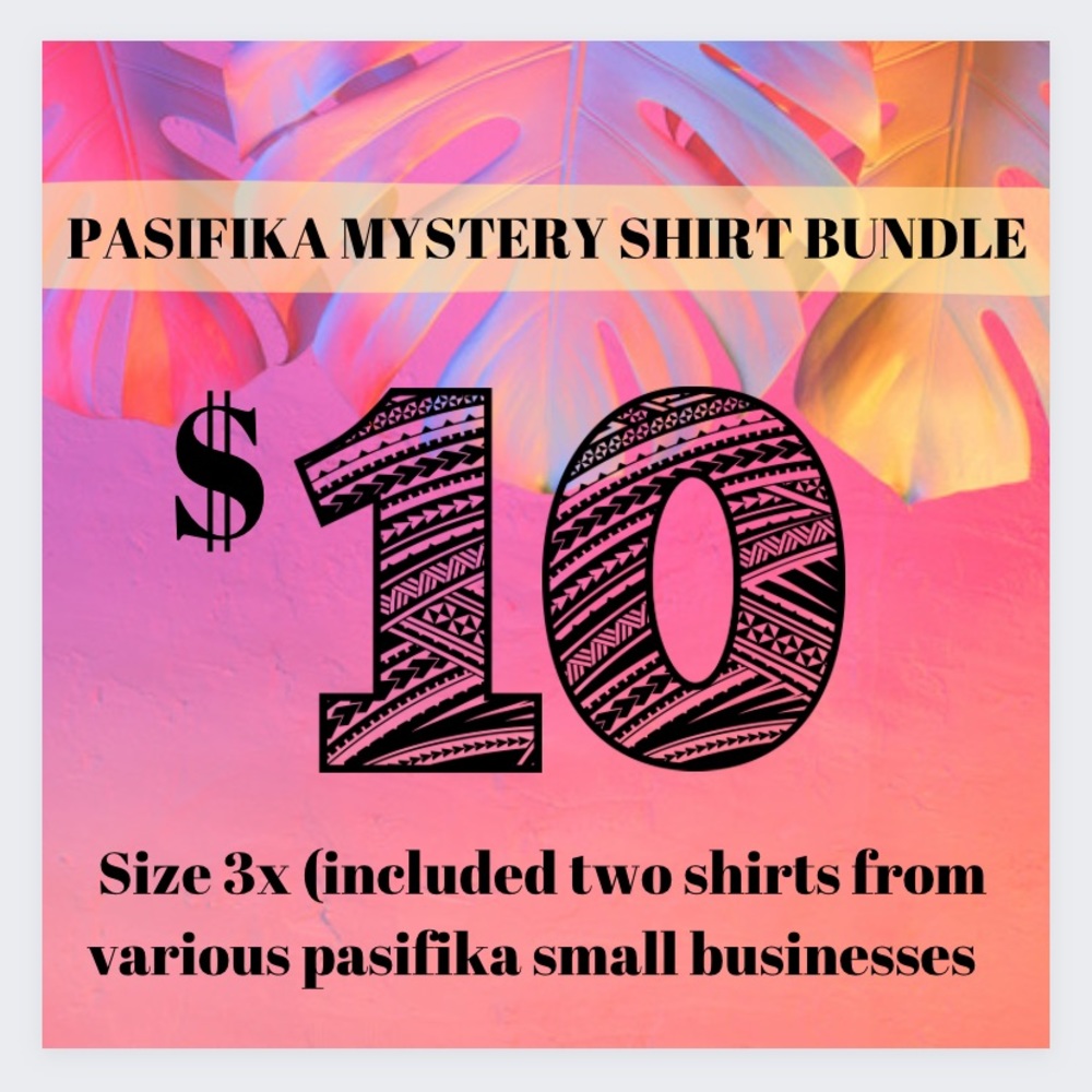 Pasifika Plus Size Mystery Shirt Bundle of 2! (Can proof before shipping)
